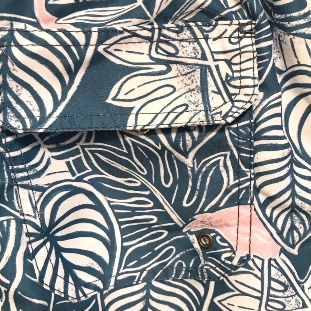 Endless Summer Flamingo Print Swim Trunks NWT